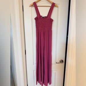 Plum Colored Wide-Leg Jumpsuit | Soft & Comfy